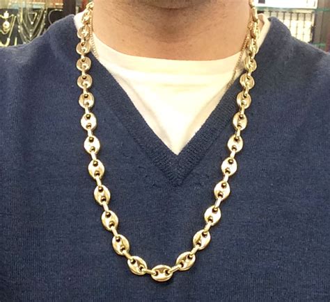 gucci on chain|14k gold Gucci link chain.